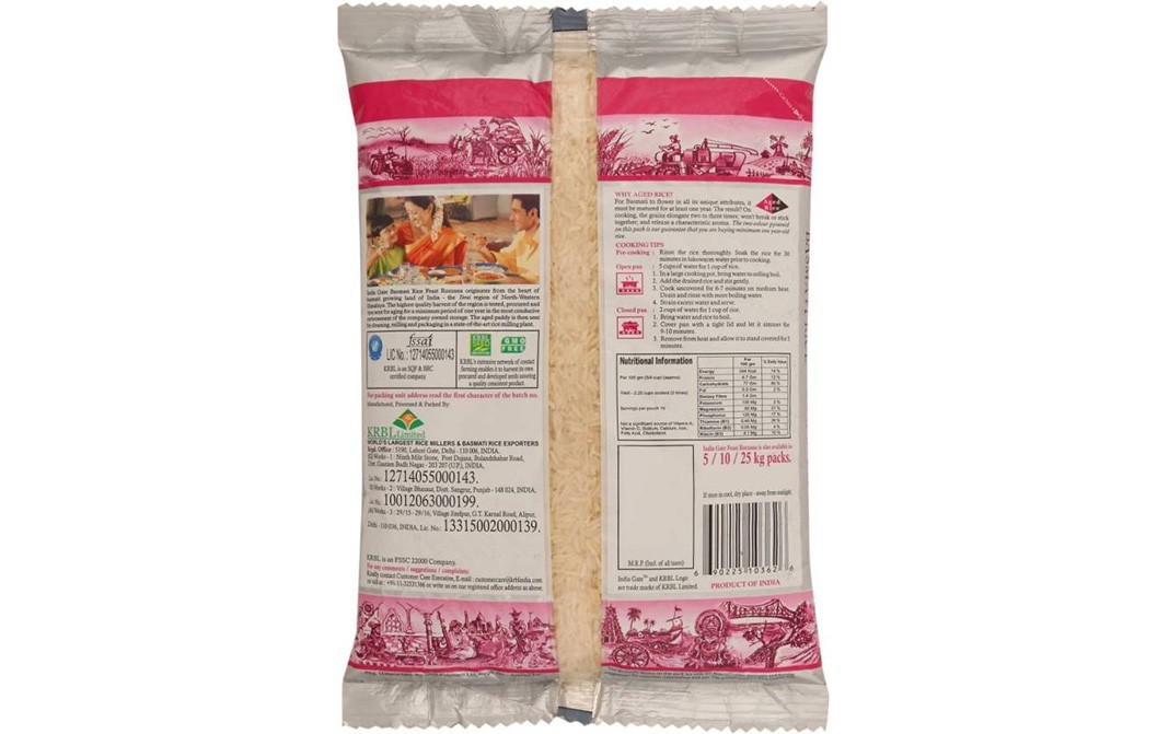 India Gate Basmati Rice Feast Rozzana   Pack  1 kilogram